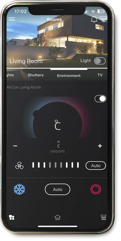 Domex App climate control screen